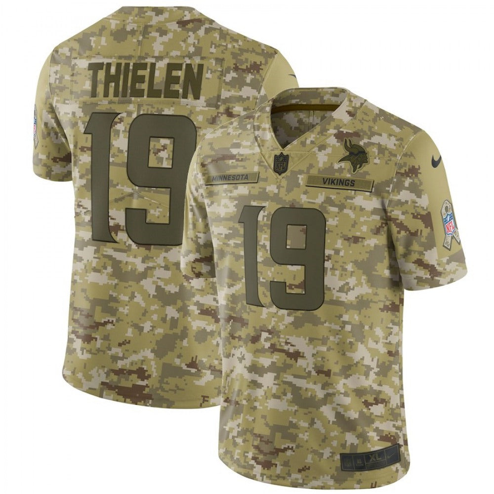 Men's Minnesota Vikings#19 Adam Thielen 2018 Camo Salute to Service Limited Stitched NFL Jersey 