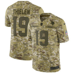 Men's Minnesota Vikings#19 Adam Thielen 2018 Camo Salute to Service Limited Stitched NFL Jersey 