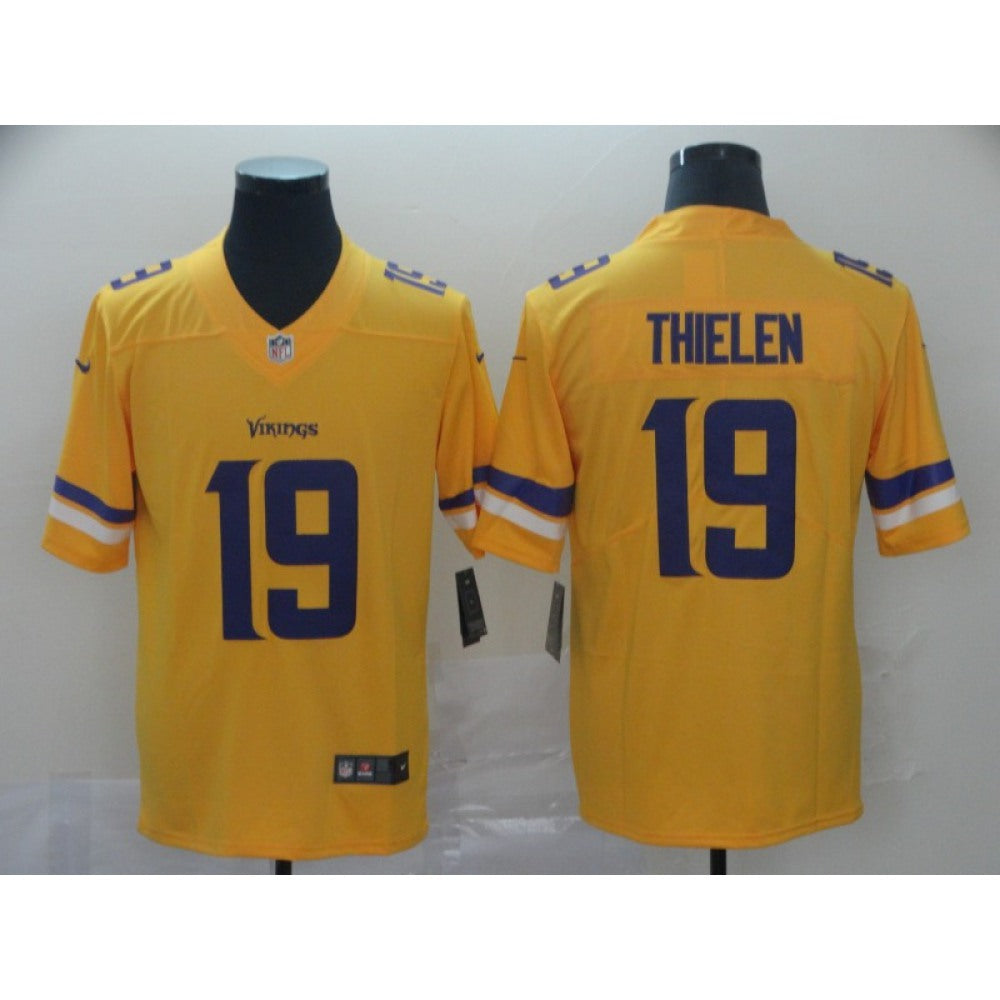 Men's Minnesota Vikings #19 Adam Thielen Gold Inverted Legend Stitched NFL Jersey 