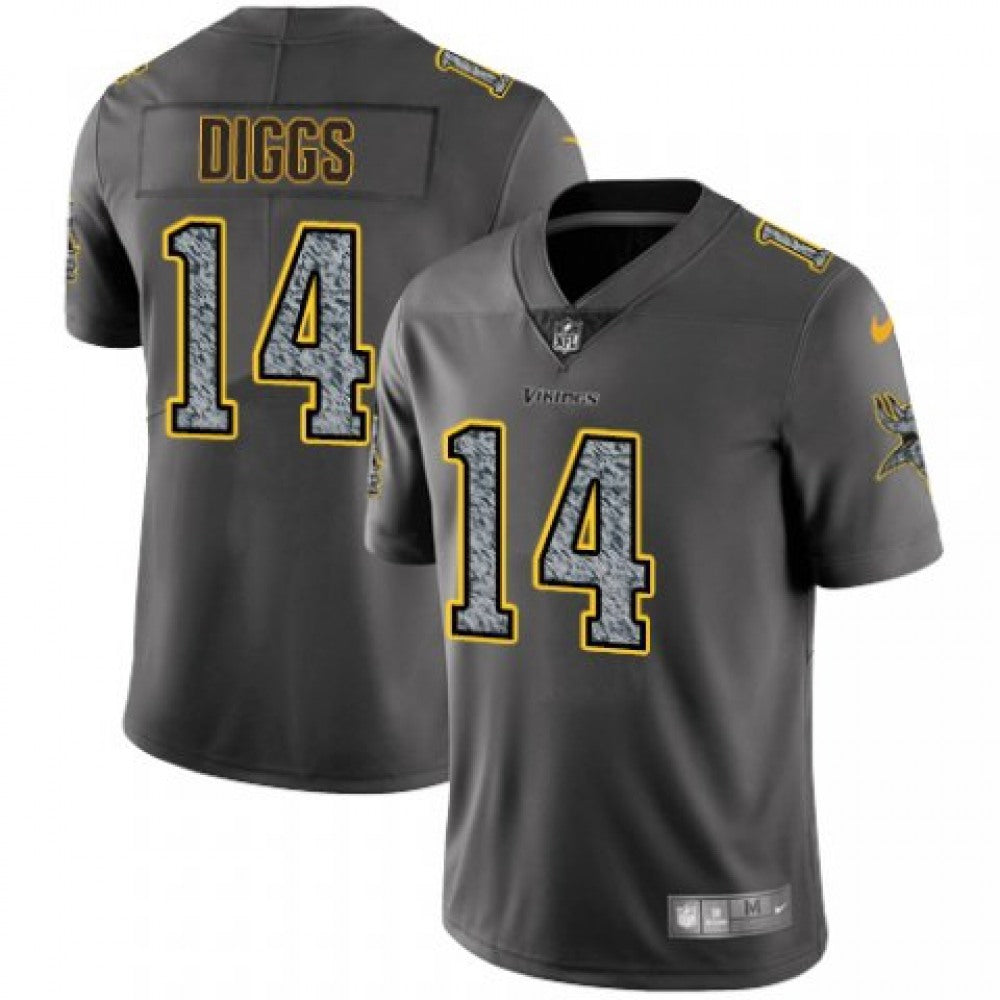 Men's Minnesota Vikings #14 Stefon Diggs 2019 Gray Fashion Static Limited Stitched NFL Jersey 