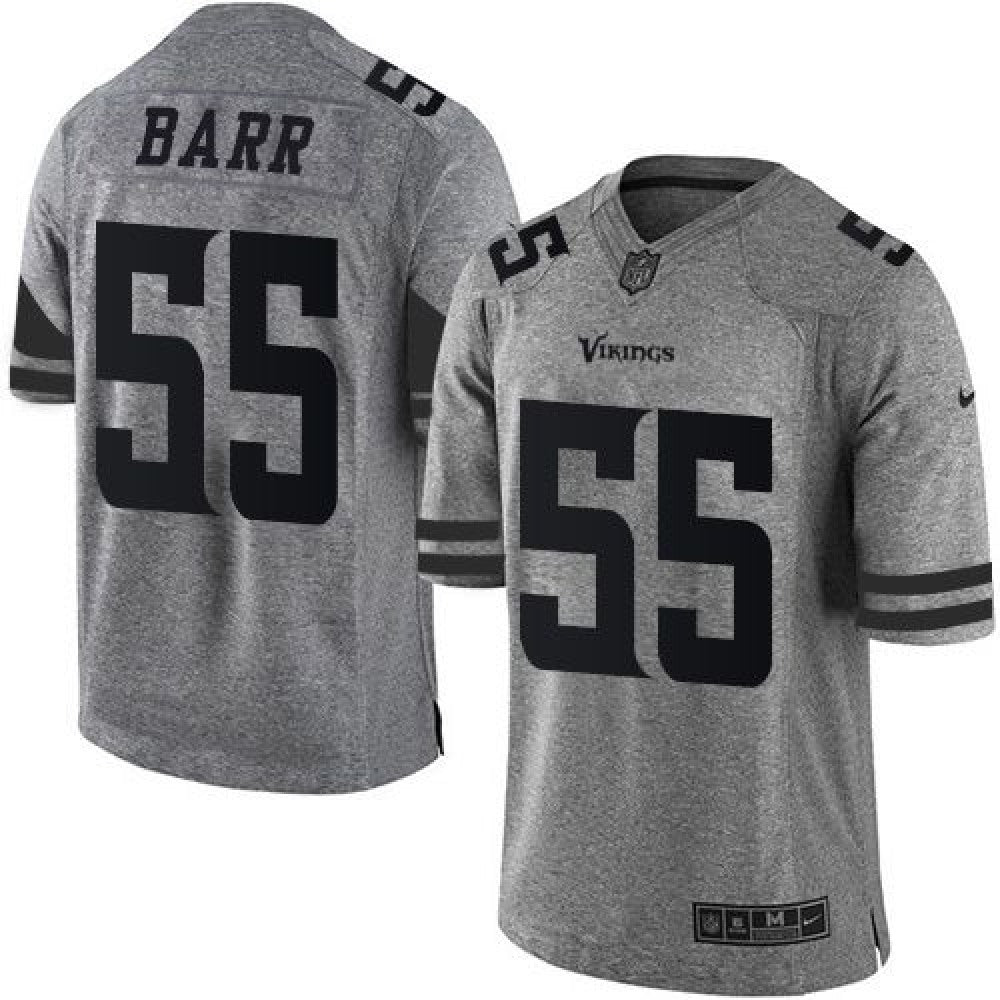 Vikings #55 Anthony Barr Gray Men's Stitched NFL Limited Gridiron Gray Jersey 