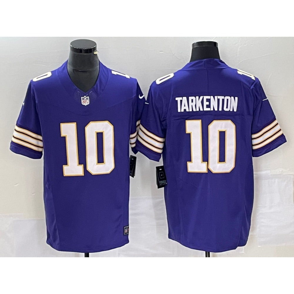 Men's Minnesota Vikings #10 Fran Tarkenton Purple 2023 F.U.S.E. Vapor Untouchable Limited Stitched Jersey 