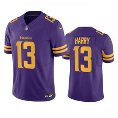Men's Minnesota Vikings #13 N'Keal Harry Purple 2023 F.U.S.E. Color Rush Limited Stitched Jersey 