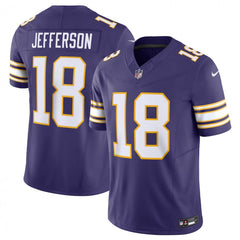 Men's Minnesota Vikings #18 Justin Jefferson Purple 2023 F.U.S.E. Vapor Untouchable Limited Stitched Jersey 