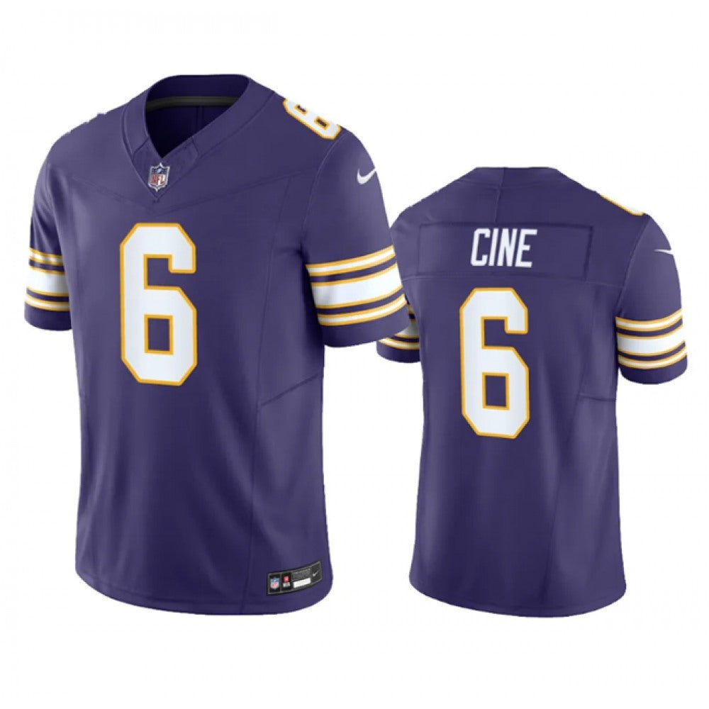 Men's Minnesota Vikings #6 Lewis Cine Purple 2023 F.U.S.E. Vapor Untouchable Limited Stitched Jersey 