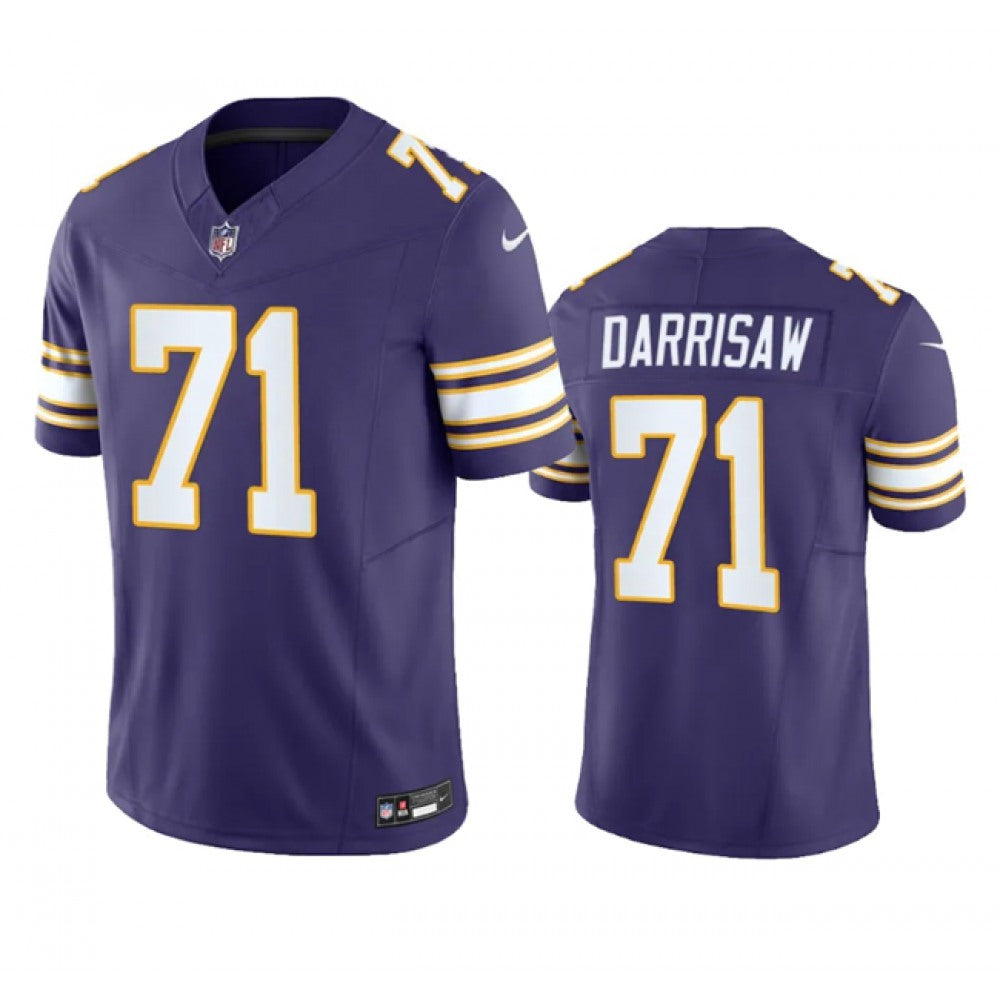Men's Minnesota Vikings #71 Christian Darrisaw Purple 2023 F.U.S.E. Vapor Untouchable Limited Stitched Jersey 
