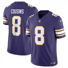 Men's Minnesota Vikings #8 Kirk Cousins Purple 2023 F.U.S.E. Vapor Untouchable Limited Stitched Jersey 
