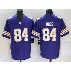 Men's Minnesota Vikings #84 Randy Moss Purple 2023 F.U.S.E. Vapor Untouchable Limited Stitched Jersey 