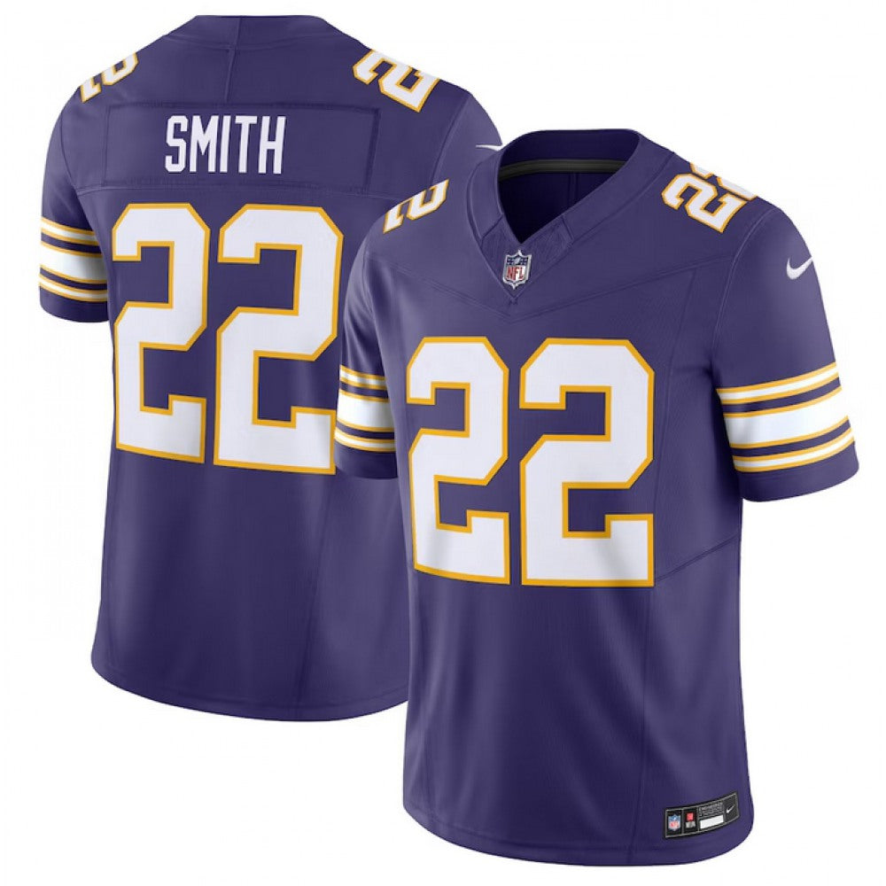 Men's Minnesota Vikings #22 Harrison Smith Purple 2023 F.U.S.E. Vapor Untouchable Stitched Jersey 