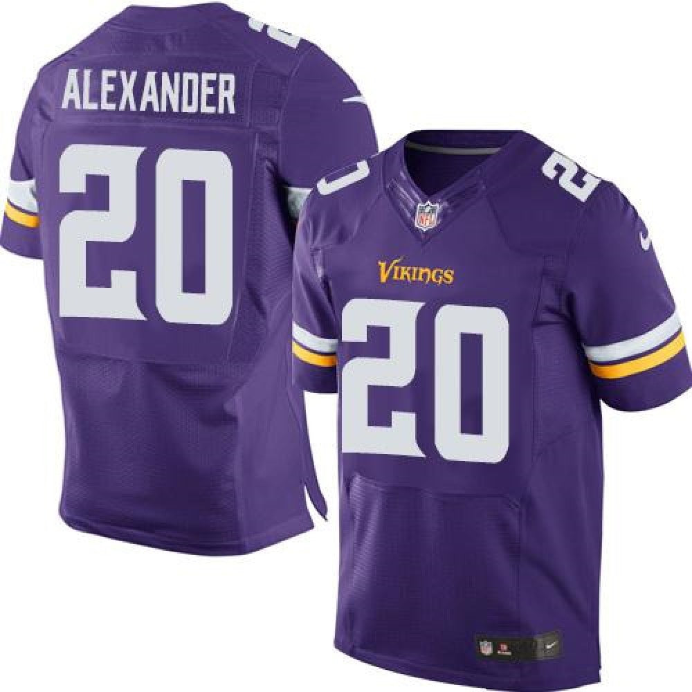 Vikings #20 Mackensie Alexander Purple Team Color Men's Stitched NFL Elite Jersey 