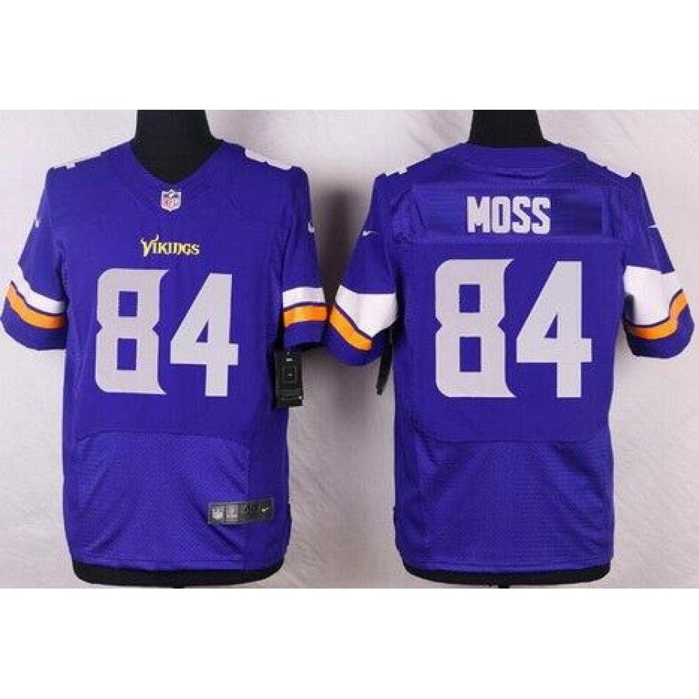 Men's Minnesota Vikings #84 Randy Moss Purple Elite Stitched NFL Jersey 