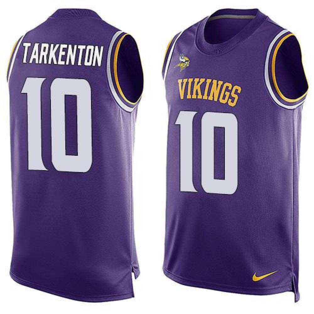 Vikings #10 Fran Tarkenton Purple Team Color Men's Stitched NFL Limited Tank Top Jersey 