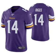 Men's Minnesota Vikings #14 Stefon Diggs Purple 2019 100th Season Vapor Untouchable Limited Stitched NFL Jersey 