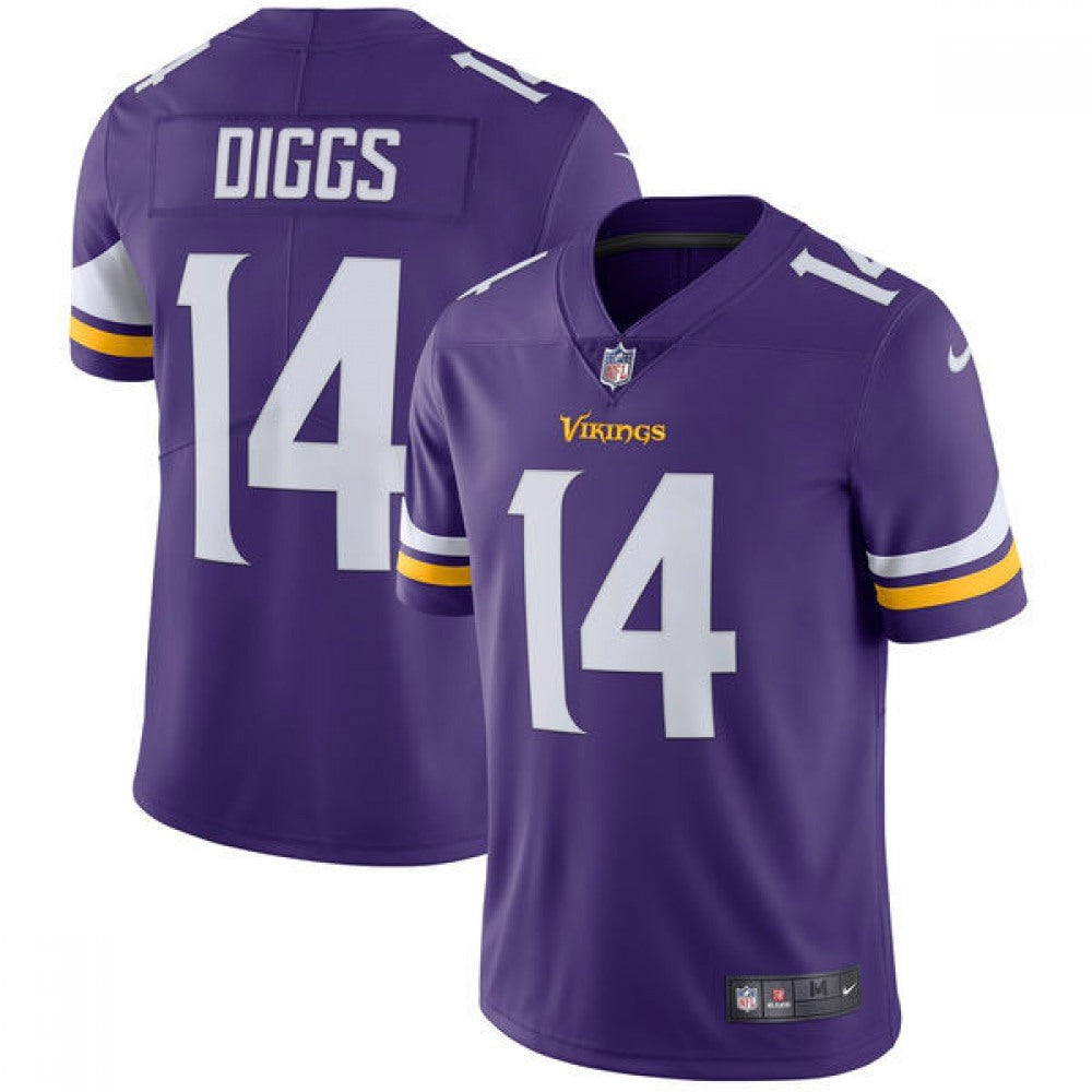 Men's Minnesota Vikings #14 Stefon Diggs Purple Vapor Untouchable Limited Stitched NFL Jersey 
