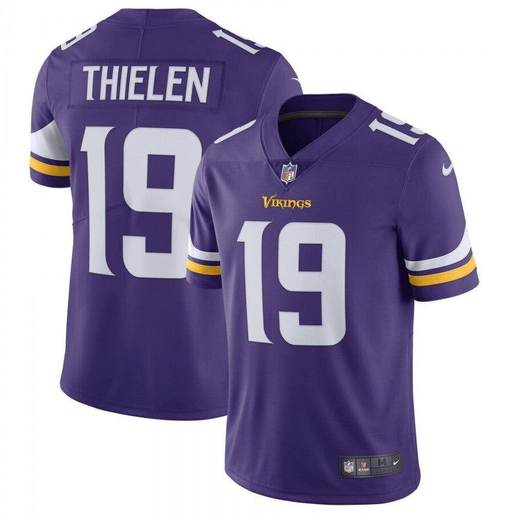 Men's Minnesota Vikings #19 Adam Thielen Purple Vapor Untouchable Limited Stitched NFL Jersey 