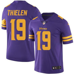 Vikings #19 Adam Thielen Purple Men's Stitched NFL Limited Rush Jersey 