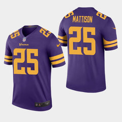 Men's Minnesota Vikings #25 Alexander Mattison Purple Color Rush Limited NFL Stitched Jersey 