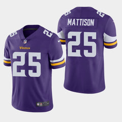 Men's Minnesota Vikings #25 Alexander Mattison Purple Vapor Untouchable Limited NFL Stitched Jersey 