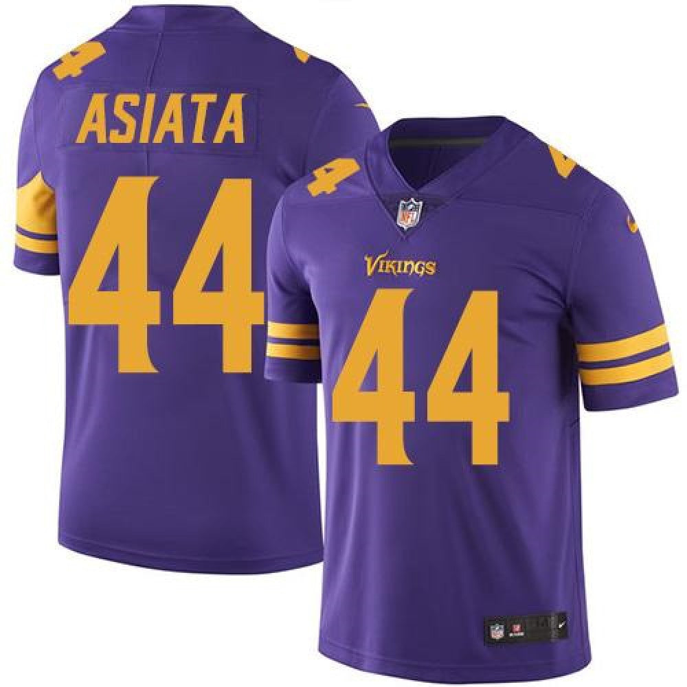 Vikings #44 Matt Asiata Purple Men's Stitched NFL Limited Rush Jersey 