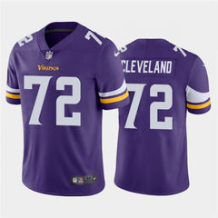 Men's Minnesota Vikings #72 Ezra Cleveland Purple Vapor Untouchable Limited Stitched NFL Jersey 