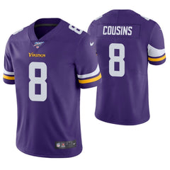 Men's Minnesota Vikings #8 Kirk Cousins Purple 2019 100th Season Vapor Untouchable Limited Stitched NFL Jersey 