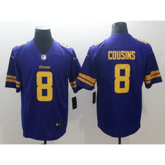 Men's Minnesota Vikings #8 Kirk Cousins Purple Limited Color Rush Stitched NFL Jersey 