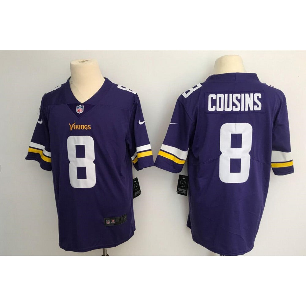 Men's Minnesota Vikings #8 Kirk Cousins Purple Vapor Untouchable Limited Stitched NFL Jersey 