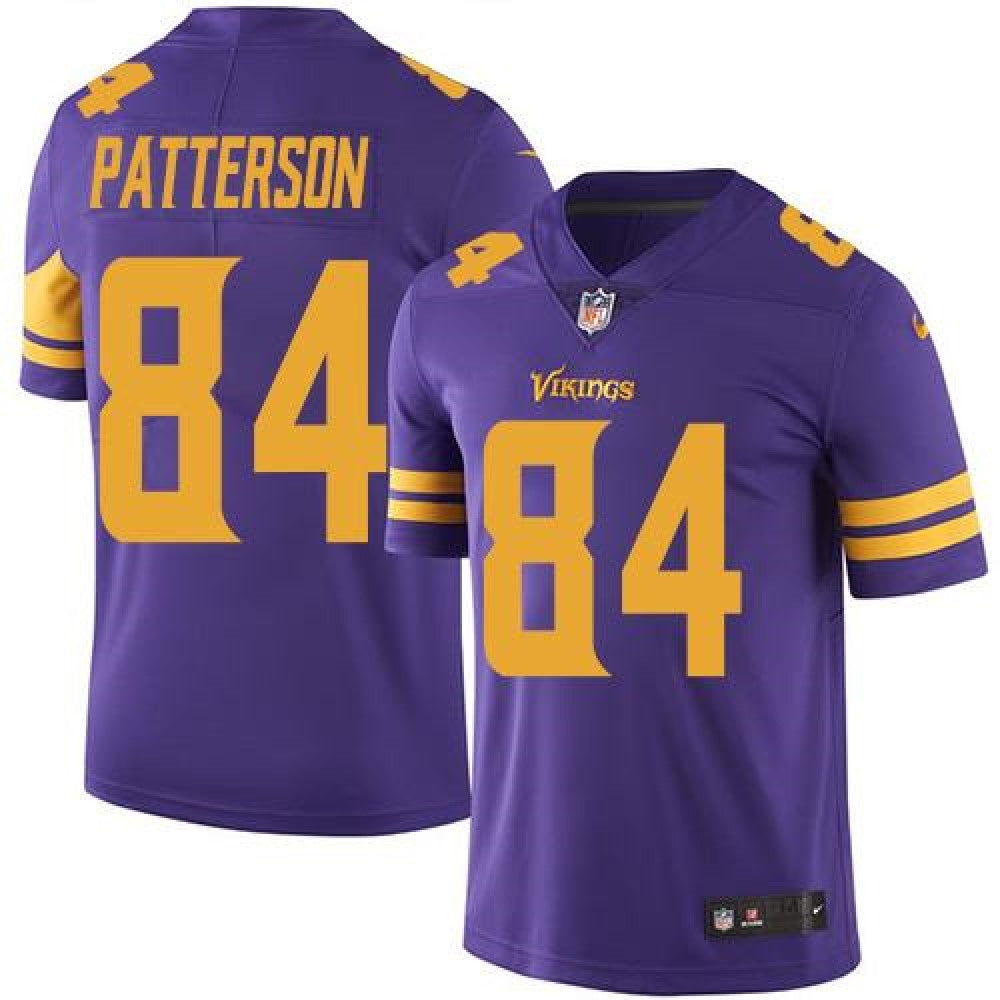 Vikings #84 Cordarrelle Patterson Purple Men's Stitched NFL Limited Rush Jersey 