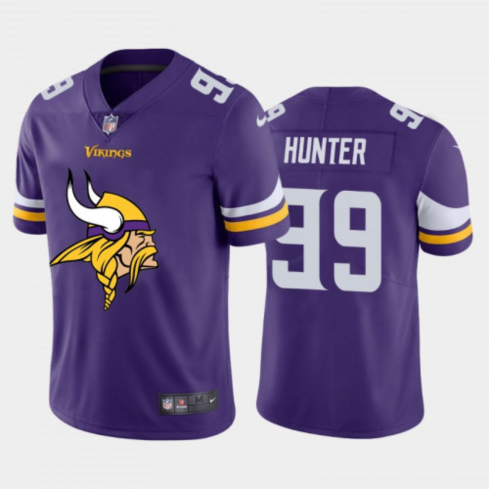 Men's Minnesota Vikings #99 Danielle Hunter Purple 2020 Team Big Logo Limited Stitched Jersey 