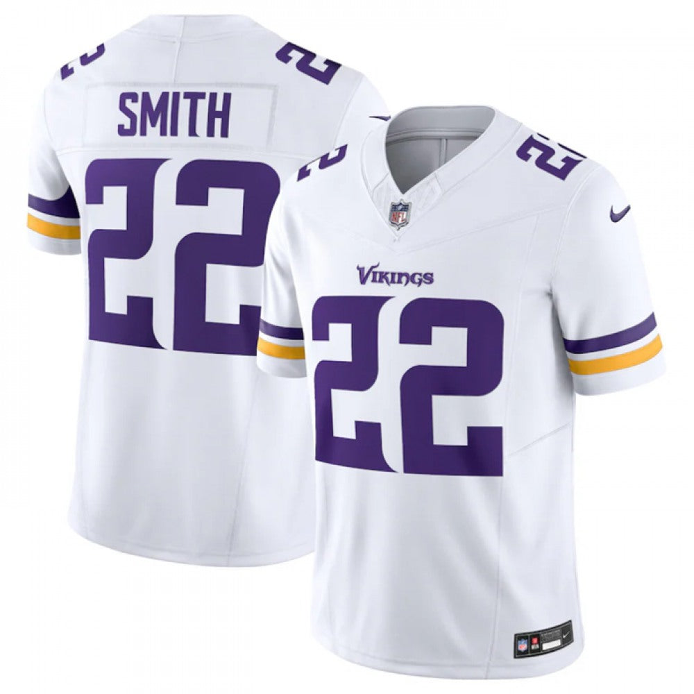 Men's Minnesota Vikings #22 Harrison Smith White 2023 F.U.S.E. Vapor Untouchable Stitched Jersey 
