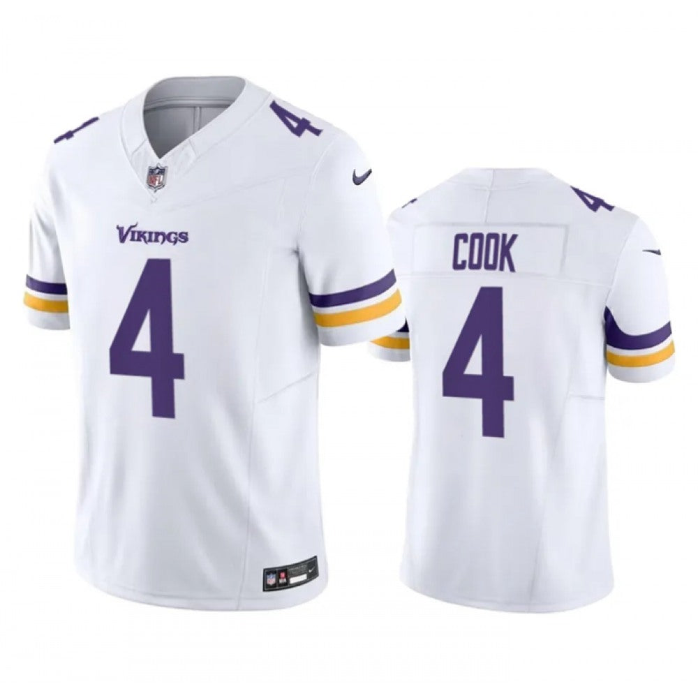 Men's Minnesota Vikings #4 Dalvin Cook White 2023 F.U.S.E. Vapor Untouchable Stitched Jersey 