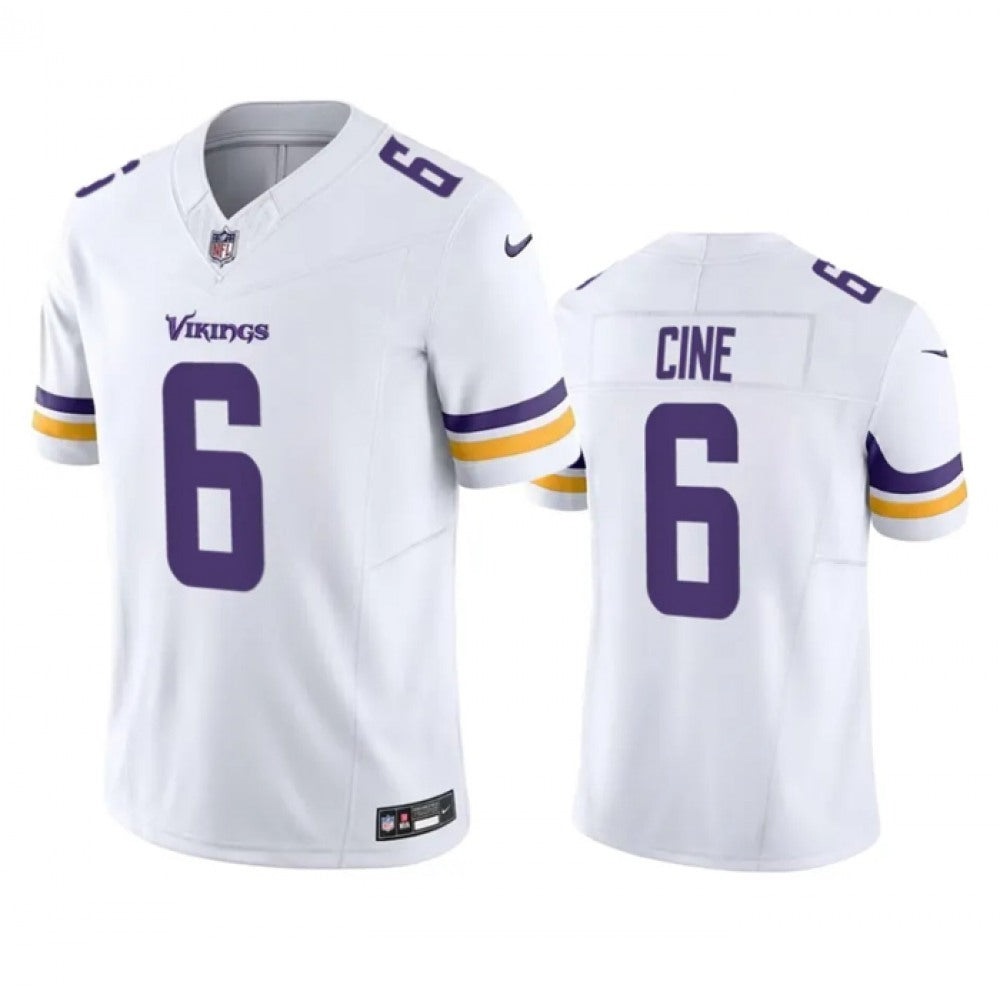 Men's Minnesota Vikings #6 Lewis Cine White 2023 F.U.S.E. Vapor Untouchable Stitched Jersey 