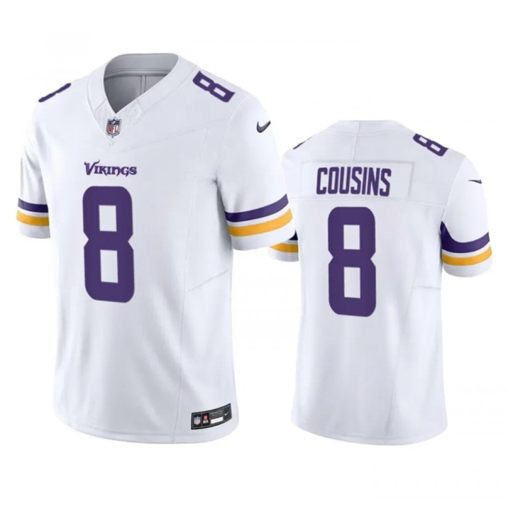 Men's Minnesota Vikings #8 Kirk Cousins White 2023 F.U.S.E. Vapor Untouchable Stitched Jersey 