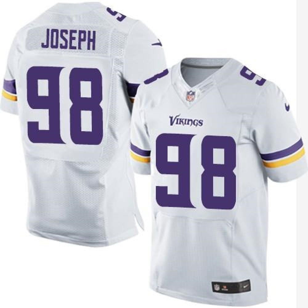 Vikings #98 Linval Joseph White Men's Stitched NFL Elite Jersey 