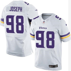 Vikings #98 Linval Joseph White Men's Stitched NFL Elite Jersey 