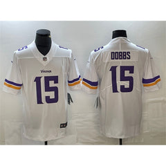 Men's Minnesota Vikings #15 Josh Dobbs White Vapor Untouchable Limited Stitched Jersey 