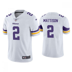 Men's Minnesota Vikings #2 Alexander Mattison White Vapor Untouchable Limited Stitched Jersey 