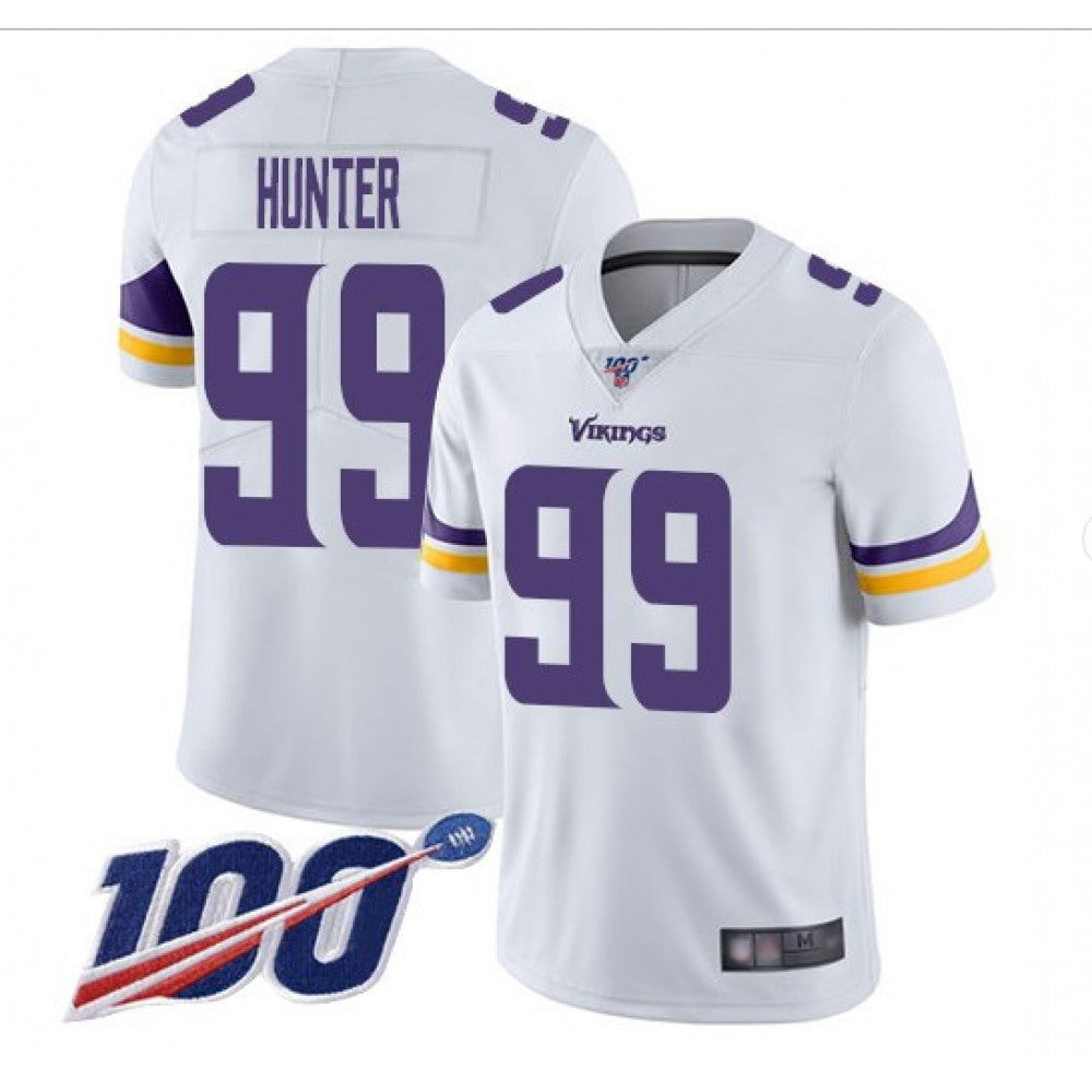 Men's Minnesota Vikings #99 Danielle Hunter White 2019 100th Season Vapor Untouchable Limited NFL Stitched Jersey 