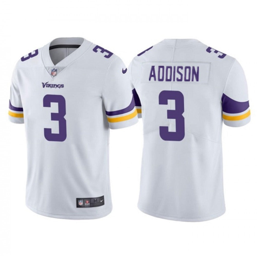 Men's Minnesota Vikings #3 Jordan Addison White Vapor Untouchable Stitched Jersey 