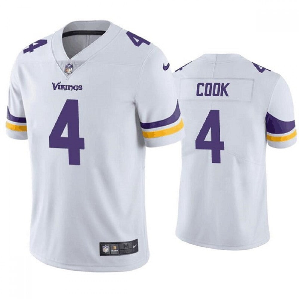 Men's Minnesota Vikings #4 Dalvin Cook White Vapor Untouchable Stitched Jersey 