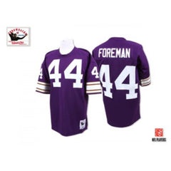 Mitchell and Ness Vikings #44 Chuck Foreman Purple Stitched Throwback NFL Jersey 