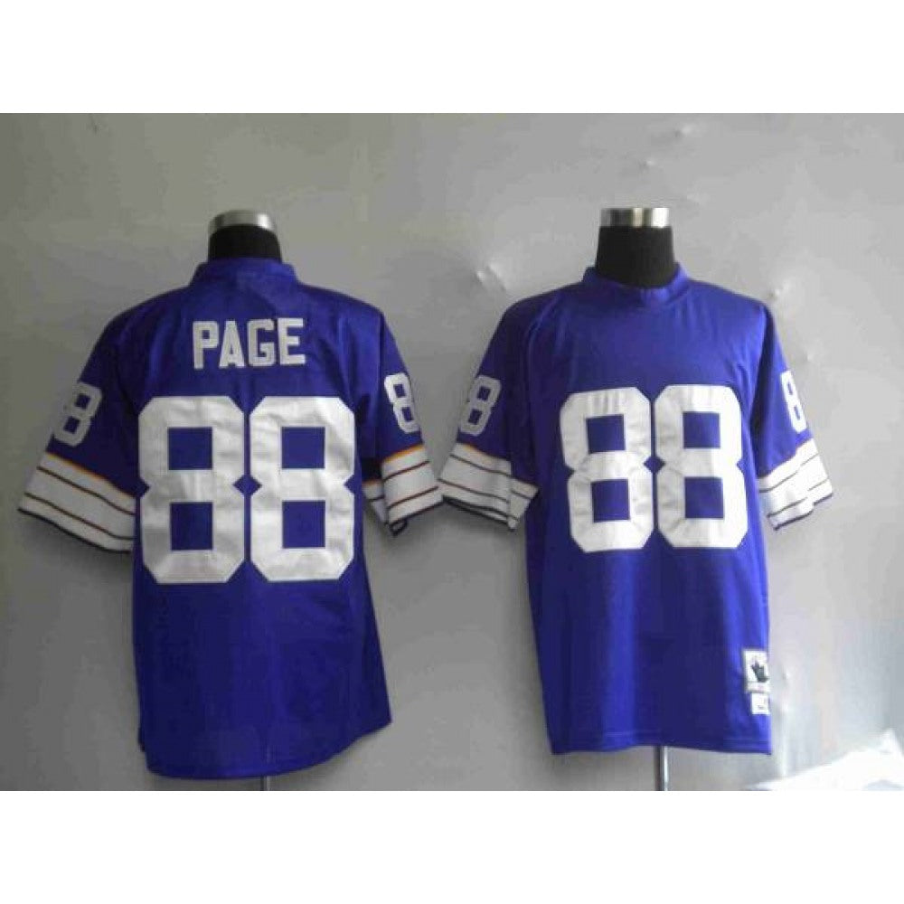Mitchell&Ness Vikings #88 Alan Page Purple Stitched Throwback NFL Jersey 