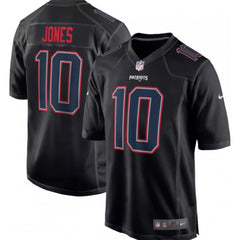 Men's New England Patriots #10 Mac Jones Black Stitched Football Jersey 