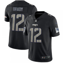 Men's New England Patriots #12 Tom Brady Black 2018 Impact Limited Stitched NFL Jersey 
