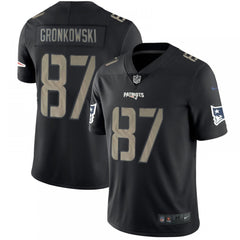 Men's New England Patriots #87 Rob Gronkowski 2018 Black Impact Limited Stitched NFL Jersey 