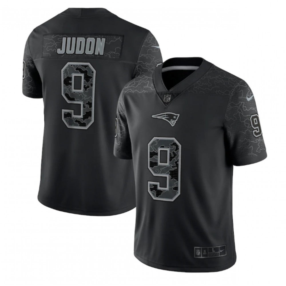 Men's New England Patriots #9 Matthew Judon Black Reflective Limited Stitched Football Jersey 