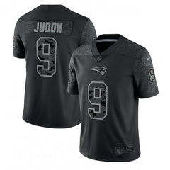 Men's New England Patriots #9 Matthew Judon Black Reflective Limited Stitched Football Jersey 