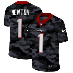 Men's New England Patriots #1 Cam Newton 2020 Camo Limited Stitched Jersey 