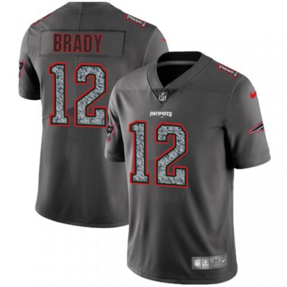 Men's New England Patriots #12 Tom Brady 2019 Gray Fashion Static Limited Stitched NFL Jersey 