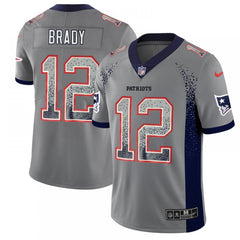 Men's New England Patriots #12 Tom Brady Gray 2018 Drift Fashion Color Rush Limited Stitched NFL Jersey 